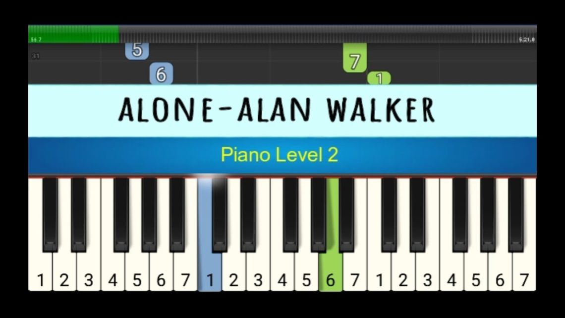 piano alone – alan walker – piano tutorial level 2 – belajar piano ...