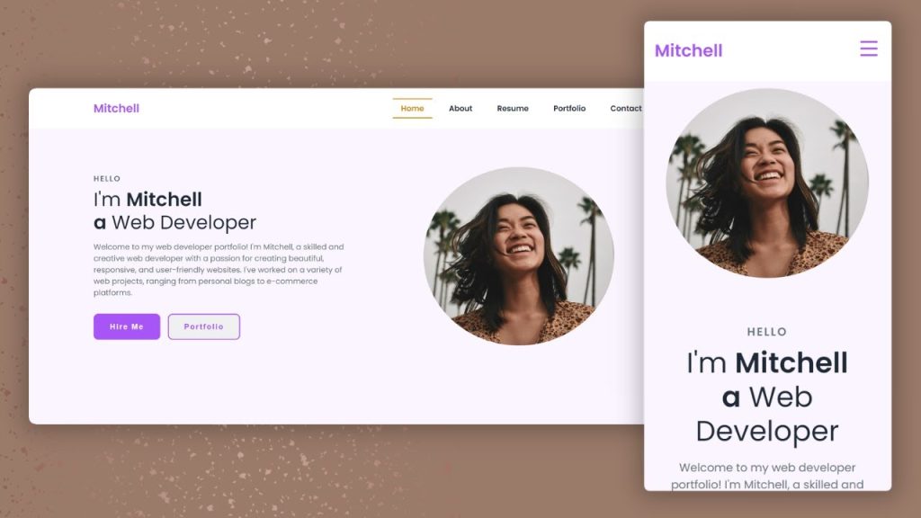 Design Your Personal Responsive Portfolio Website with HTML and CSS ...