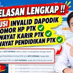 SOLUSI INVALID DAPODIK NOMOR TELEPON KARIR GURU RIWAYAT PENDIDIKAN PTK – INVALID DAPODIK 2027